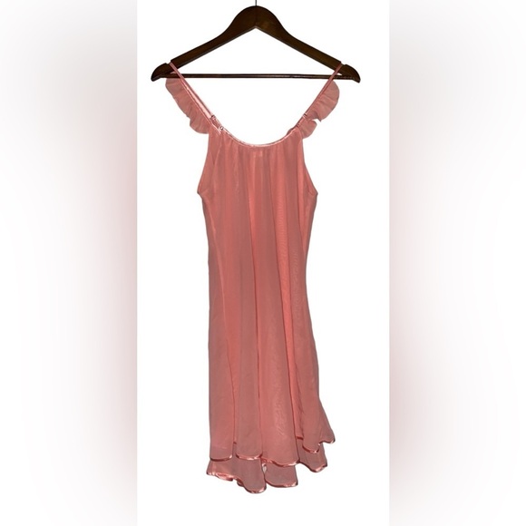 Whisper Rose Embroidered Slip Gown Women M Romantic Relax Fit Lounge Lightweight - Picture 2 of 8